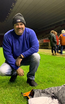 Justin Hutchens, Chief Executive of care home provider HC-One, took part in Darlingtonâ€™s CEO Sleepout Challenge, raising Â£5,260 and counting for local homelessness charities.